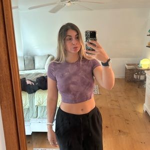 Sunday best ribbed cropped t shirt